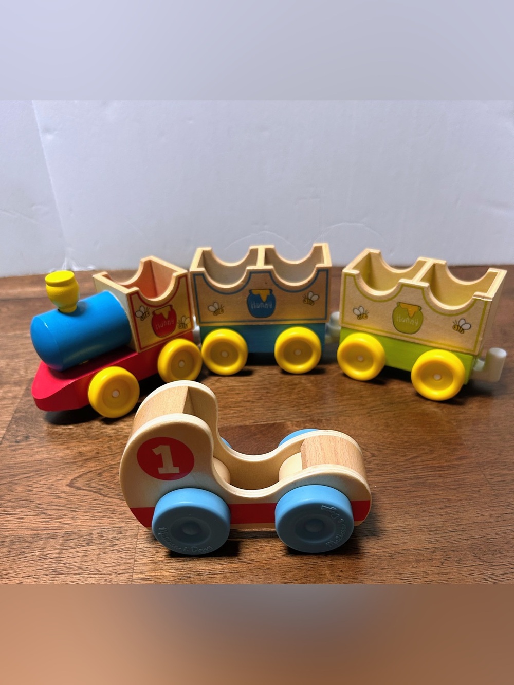 Winnie The Pooh All Aboard Train Car Set
(No character blocks) Plus Race Car